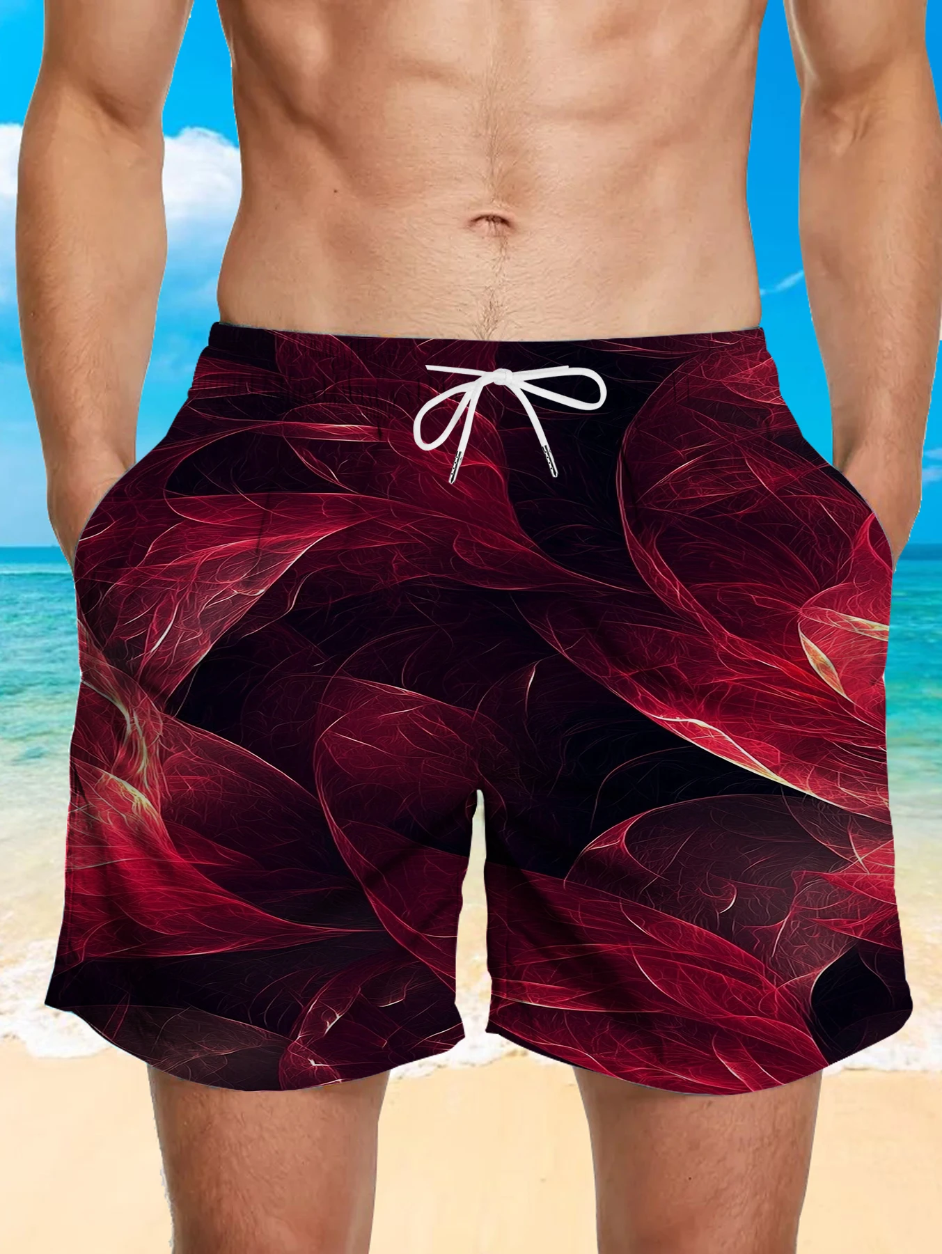 

Men's Streetwear Print Shorts Casual Summer Shorts for Daily Outing Party Festival