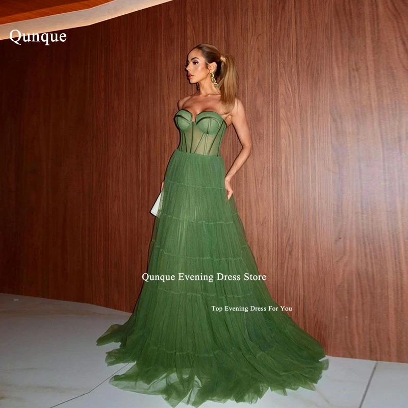 

Qunque Customized Prom Dress Sweetheart Evening Party Dresses A Line Dress With Floor Length Elegant Vestido Formal Party Gowns