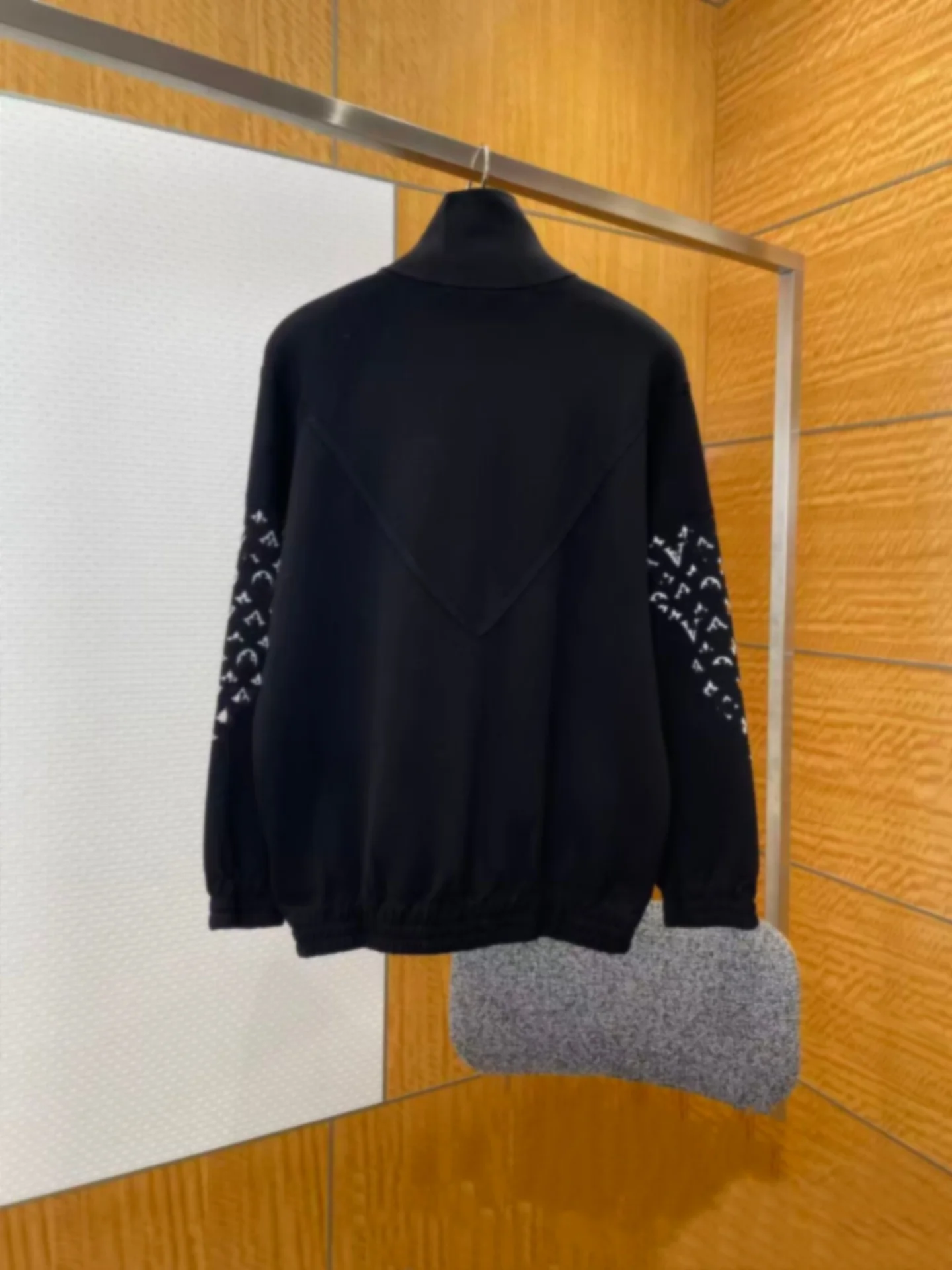 Men's Knitted Wool Blend Zipper Jaet High Ne Elastic Comfortable Autumn Winter Faion Casual Long Sve Sweater Coat