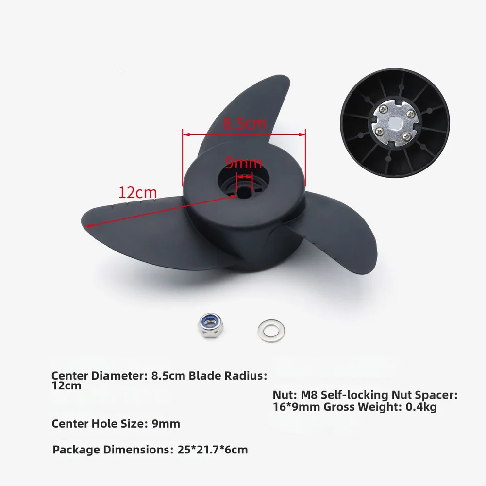 Marine Outboard Engine Propellers Electric Trolling Motor Parts 3 Blade Propeller For SUNELEXE For X150 For X240 Outboard Motor