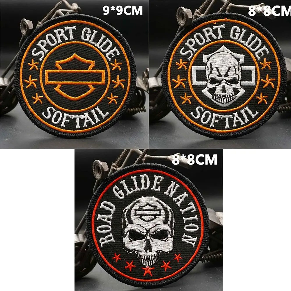 Parches Bordados Nuevos, Apliques, Etiquetas de Costura, Insignias de Ropa de Rock, Estilo Punk y Motero, con Gancho para Accesorios de Harley Davidson