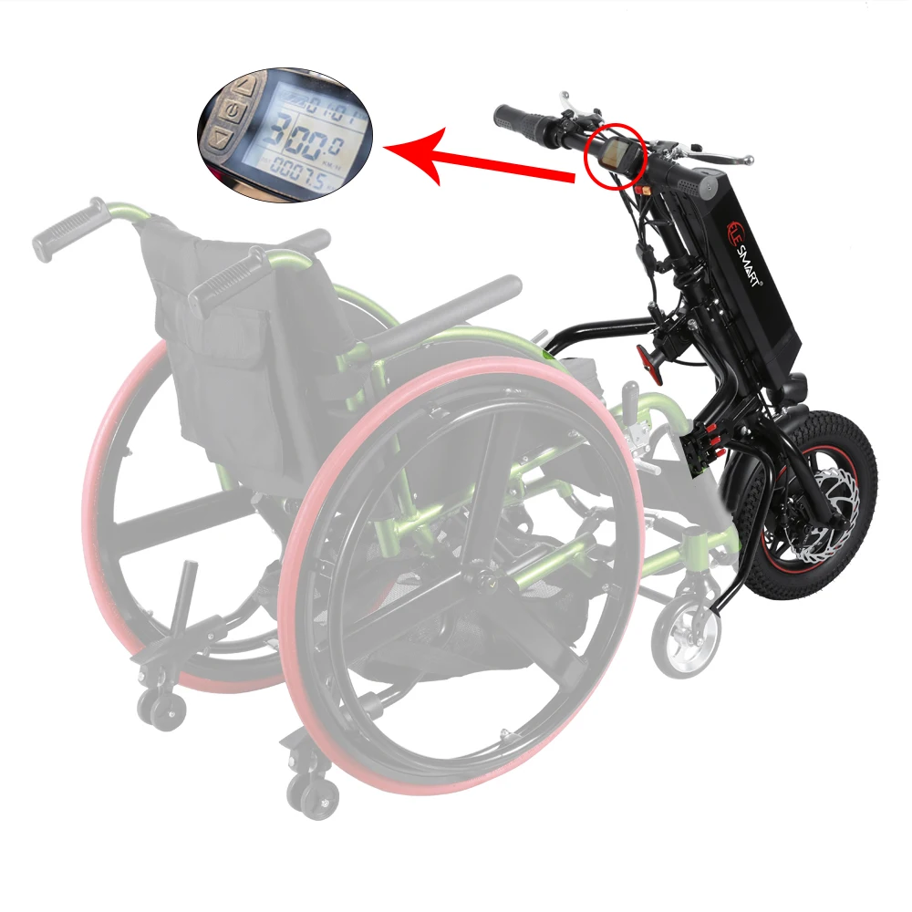 Handcycle para Silla de Ruedas, 36v 350w, Handcycle Eléctrico Ajustable con Batería de 11.6ah