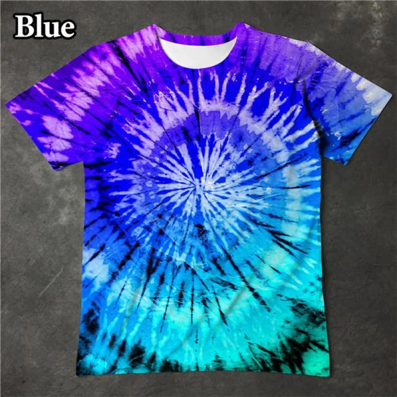 

Футболка с 3D-принтом Personal Street Gradient Tie Dye Футболка в стиле хип-хоп с коротким рукавом