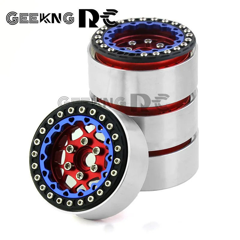 

4Pcs CNC Aluminum Alloy 1.9 Beadlock Wheel Rim for 1/10 RC Crawler Car Axial SCX10 90046 AXI03007 TRX4 VS4-10 Redcat Gen8 rbx10