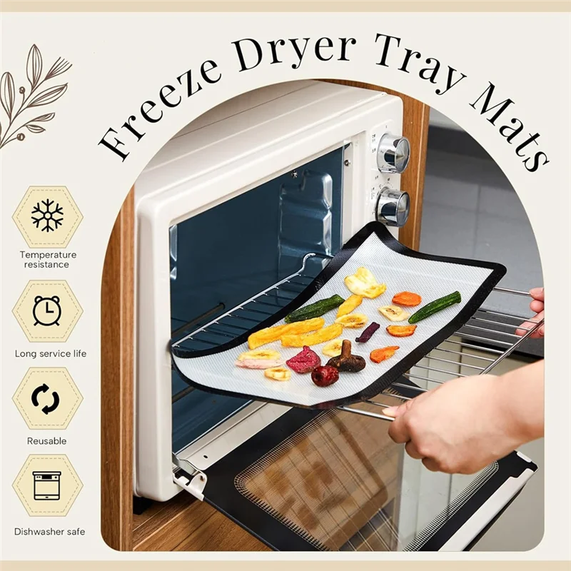 

A95I-10 Pieces Silicone Mats For Harvest Right Freeze Dryer Silicone Mats Reusable Baking Easy Clean No Stick Trays