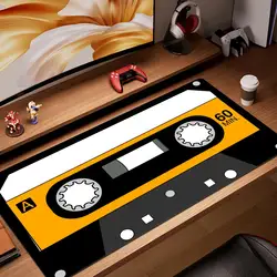 Vintage Cassette Music Tape Computer Mouse Pad Speed Desk Mat Mousepad Gamer Gaming Accessories Keyboard Cabinet Mats Pc Xxl Rgb