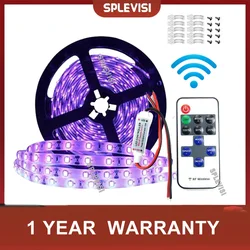 Tira de luz LED ultravioleta resistente al agua, Control inalámbrico para barco marino, lubina, pesca nocturna, Pontón, Kayak, yate, 16 pies