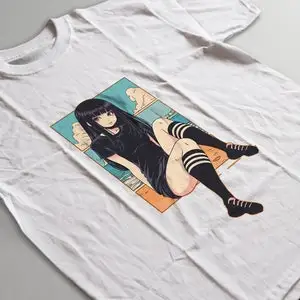 Anime Girl Shirt, Beach Scenery, Kawaii Otaku Gift Shirt