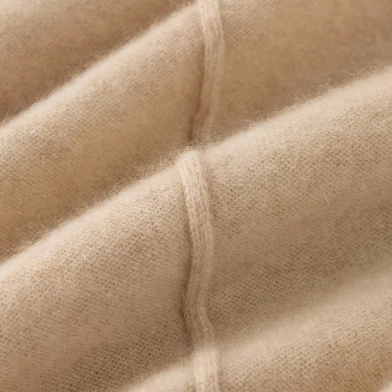 Damski sweter z czystego kaszmiru na jesień/zimę, casualowy, dzianinowy, luźny, z półgolfem, podstawowy, gruby, ciepły sweter.