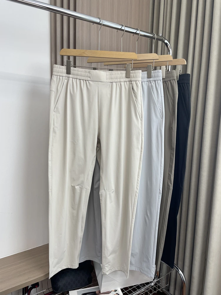 

Lightweight Elastic Waist Casual Pants Qui Dry Breathable Fabric Spring Summer Men's Comfortable Elastic Youthful Sle