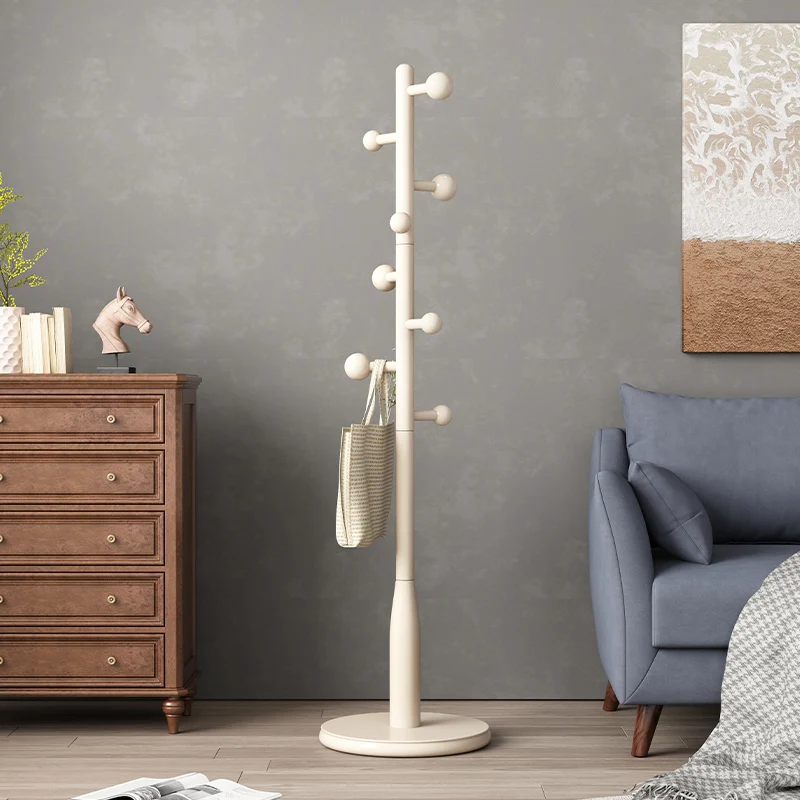 

Simple modern bedroom full solid wood floor coat rack walnut hanger simple hanger hanging clothes by the bed