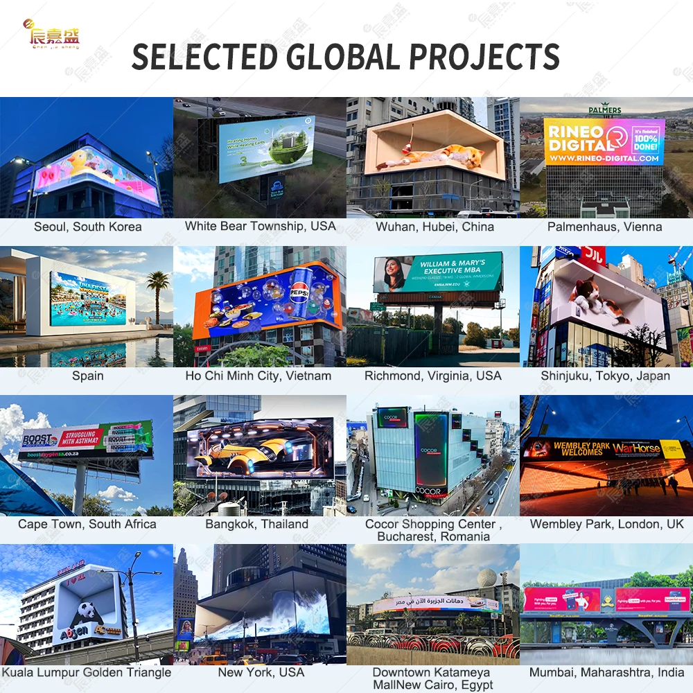 Waterproof Video Wall  Ad Pantalla Signs Panel Electronic Billboard Digital Signage TV Advertising 3d LED Screen Outdoor Display view 6