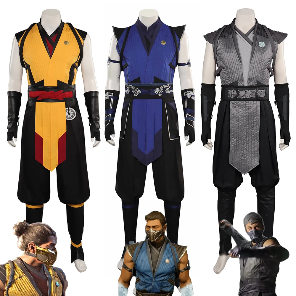 Topy Cosplay spodnie poniżej zera kostium maskujący gra Mortal Cos Kombat przebranie halloweenowy karnawałowy garnitur dla dorosłych mężczyzn