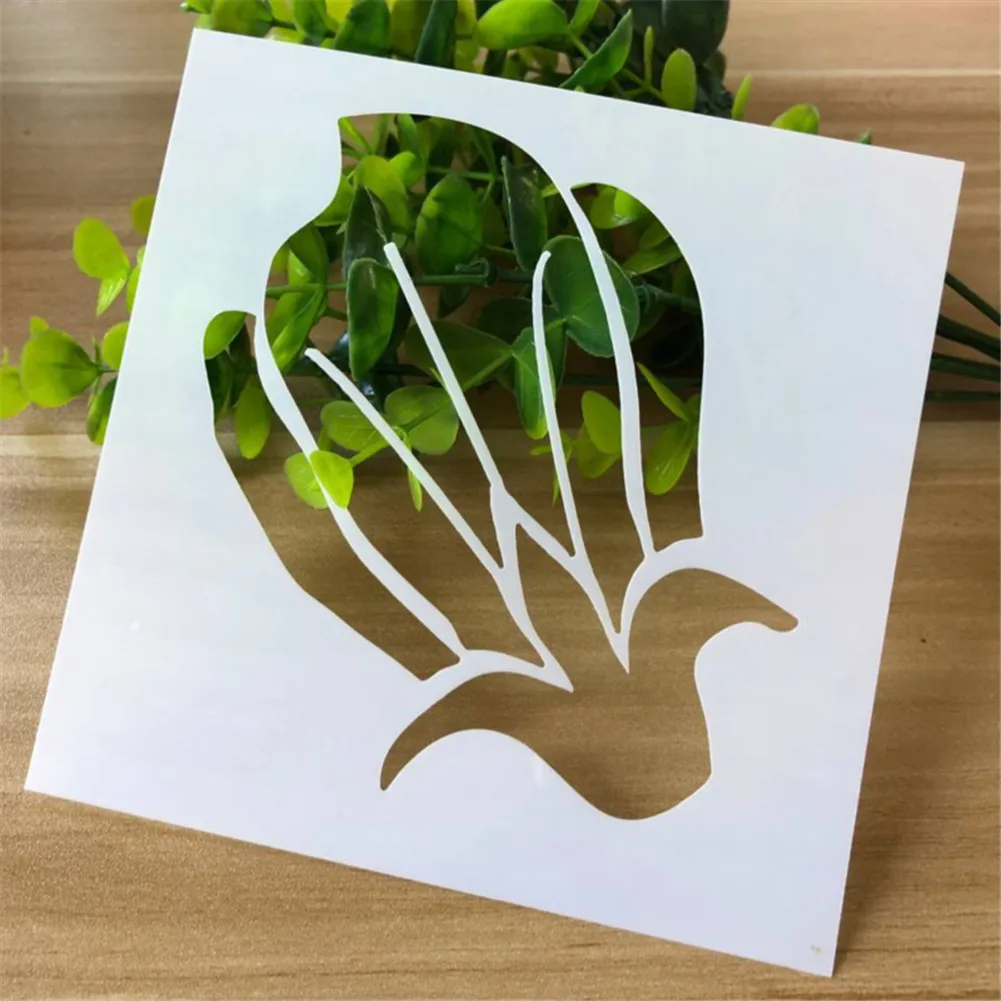 花のステンシル,スクラップブッキングの装飾,エンボス加工,着色金型カード,DIYアルバム,乳製品,落書き,13x13cm