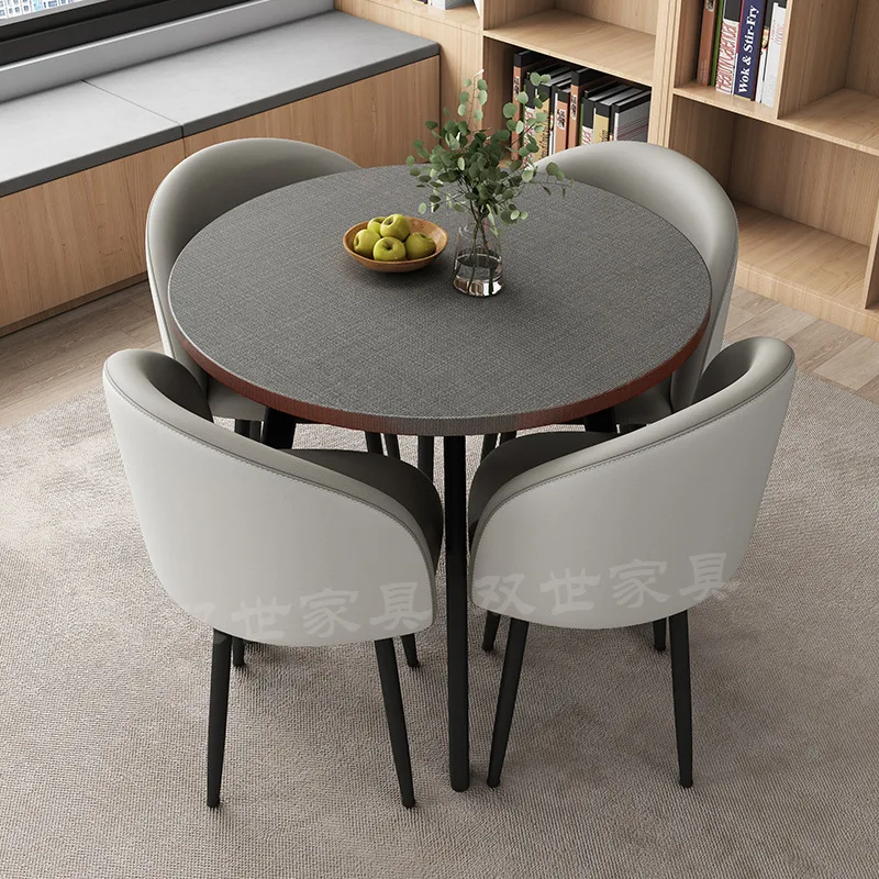 

Simple reception negotiation small round table store front desk negotiation meeting tables and chairs rest area space saving