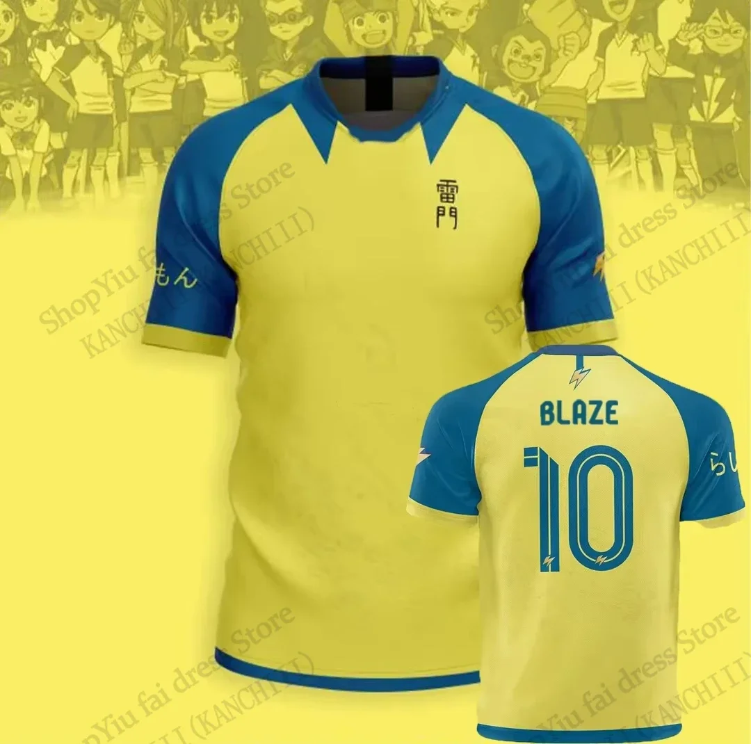 Anime Jersey Inazuma Eleven Kaio Fußball 3D-Druck T-Shirt Herren Damen Mode Kurzarm Sport T-Shirt Kinder Oberteile Tee Mark Evens – Detail 4