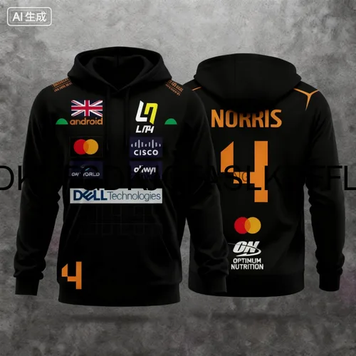 Imagen 2 del producto 2026 Lando Norris Otoño/Invierno 2025 Nueva colección: la combinación perfecta de sudaderas con capucha de estilo de carreras y ropa para deportes extremos