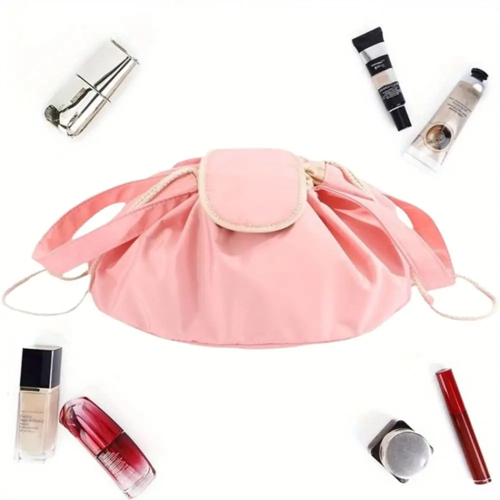 

Drawstring Women's Makeup Bag Travel Storage Portable Grooming Case Toiletries Organizer Large Capacity Make Up Storage Bag