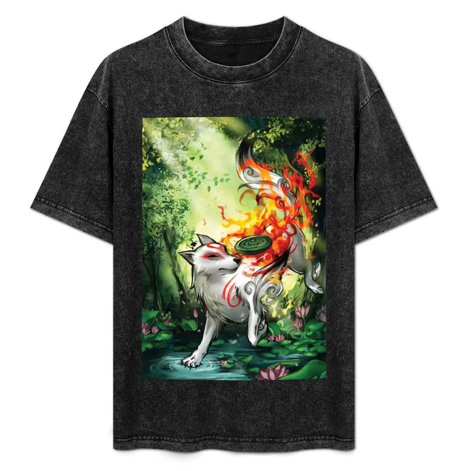 

Футболка Okami Fanart okamiden amaterasu, базовая футболка из смесового хлопка с короткими рукавами