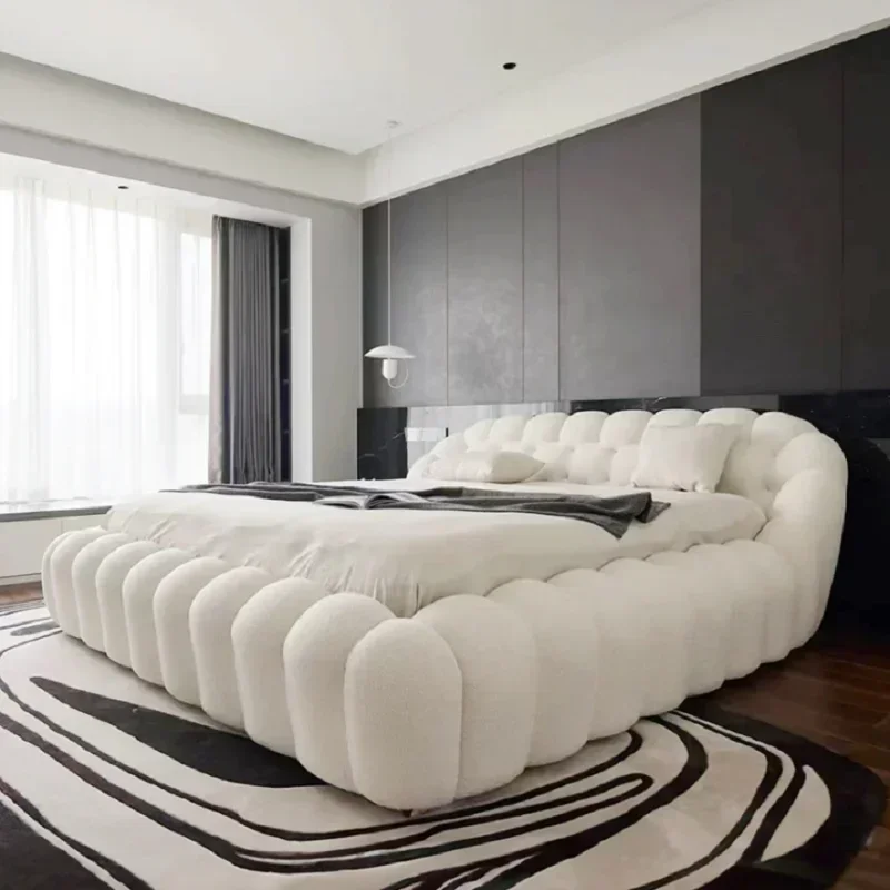 Double Modern Bed Bedroom Girls Design Sex Multifunctional Beauty Bed Sun Sleeping Princess Portable Beliche Trendy Furniture