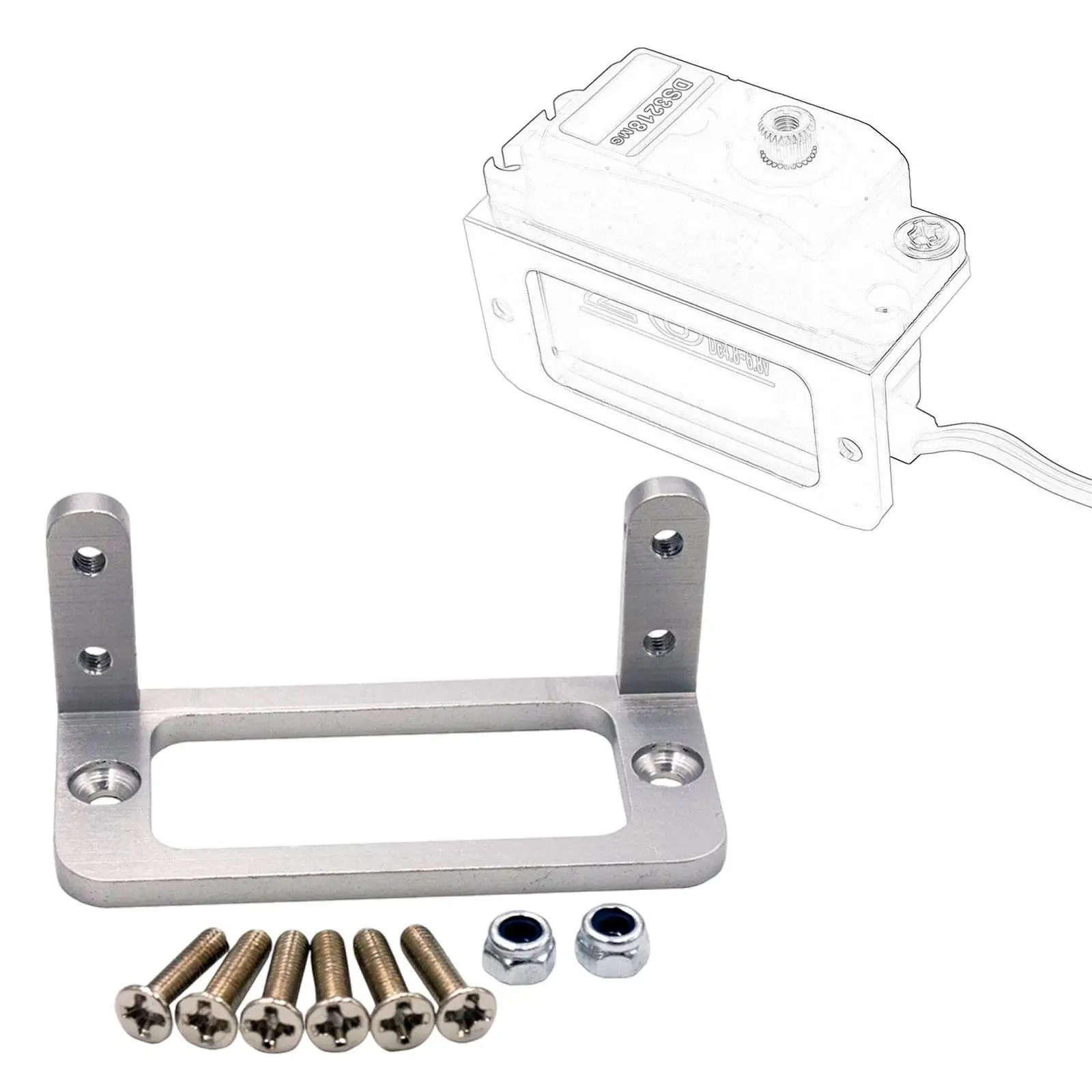 Metal Servo Mount Bracket RC Boat Model Accessory Adjustable Replacement Steering Stand for DIY Projects