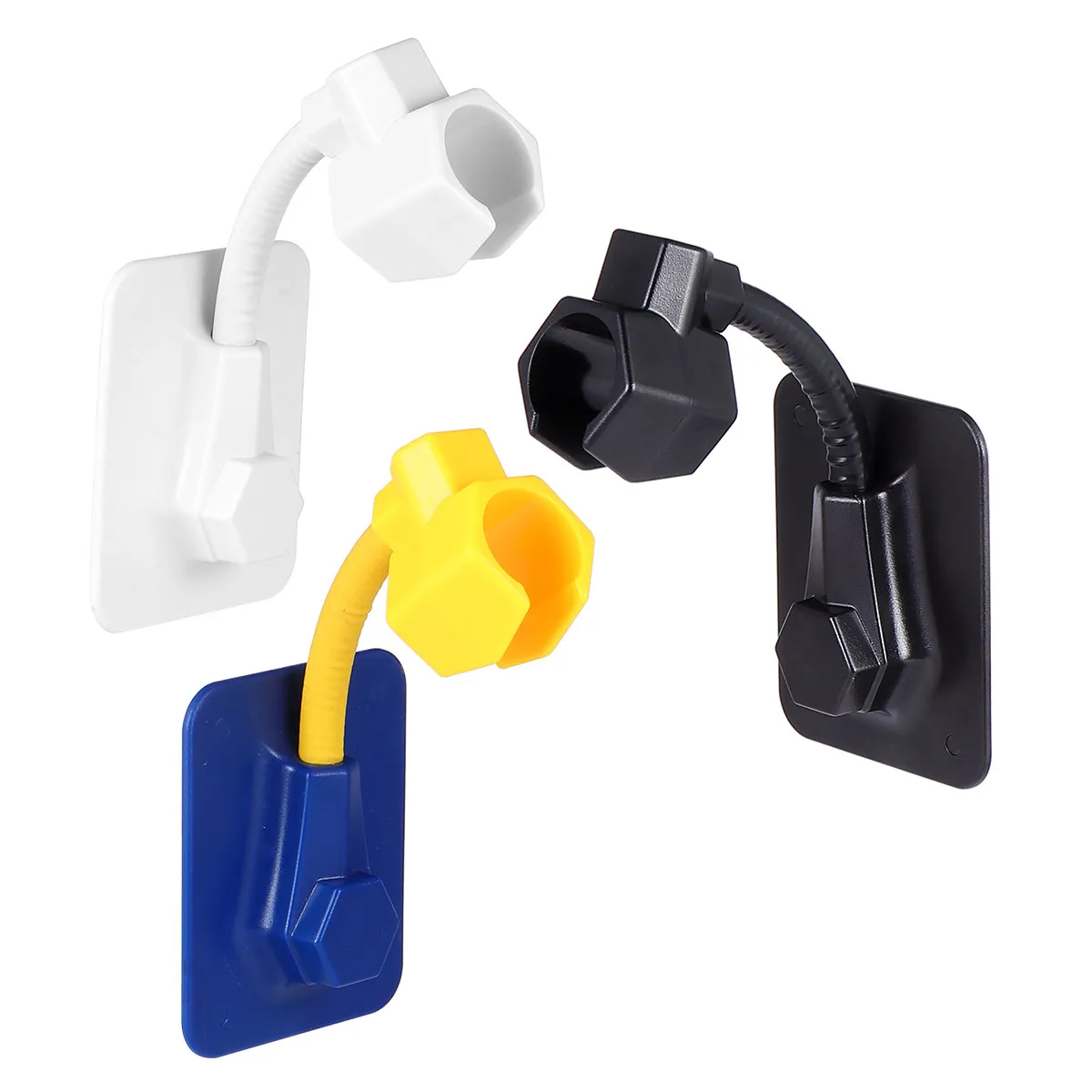 

Комплект из 3 держателей для душевой лейки без сверления, вращающиеся на 360 градусов, регулируемые, без сверления, аксессуар для ванной комнаты