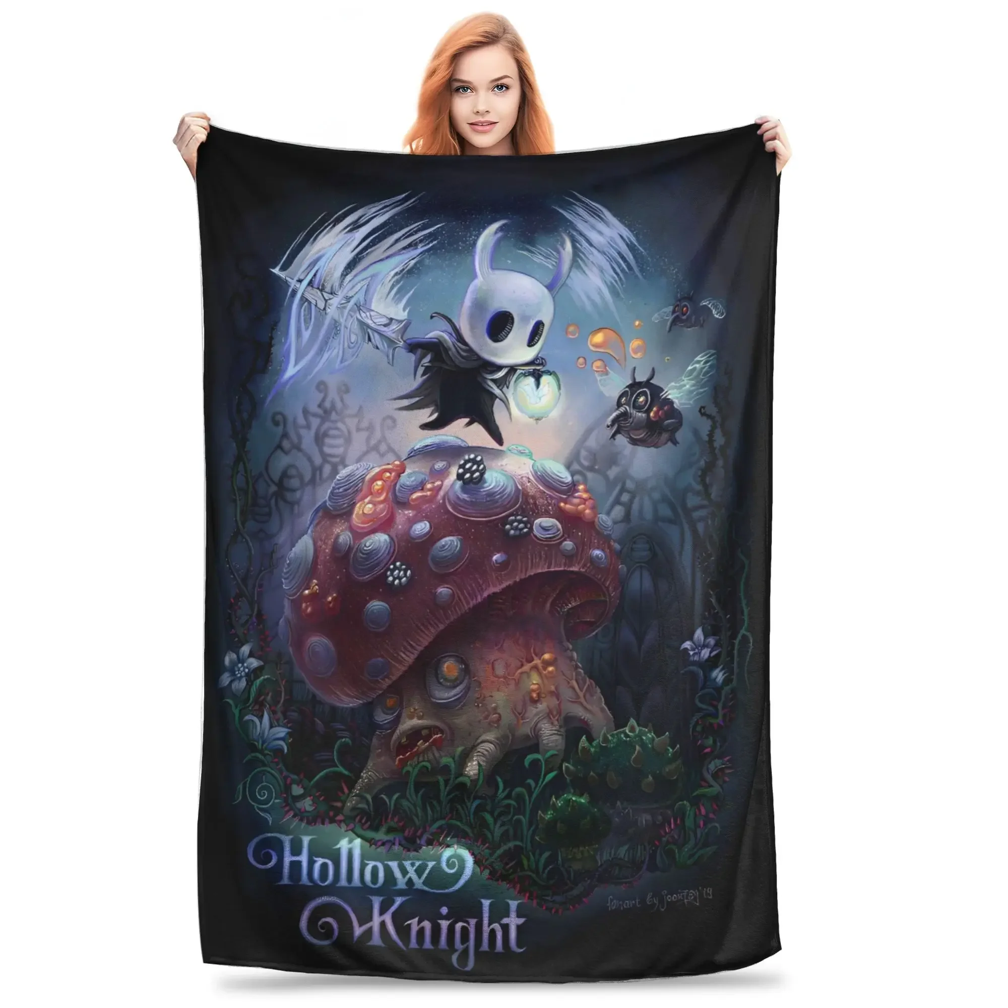 

Cartoon Game Hollow Knight Plush Blanket for Kids Adults Soft Flannel Throw Blanket for Home Decor Warm Bedspread Perfect Gift