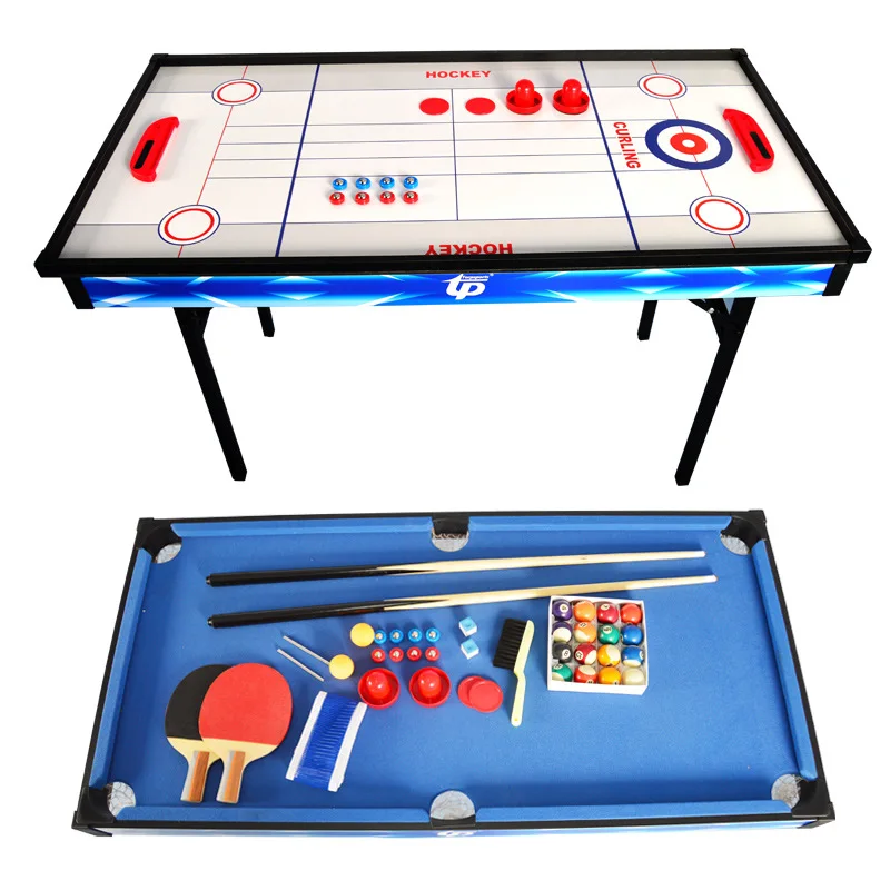 

4 in 1 folding multi-function pool table, children's household, table tennis, shuffleboard