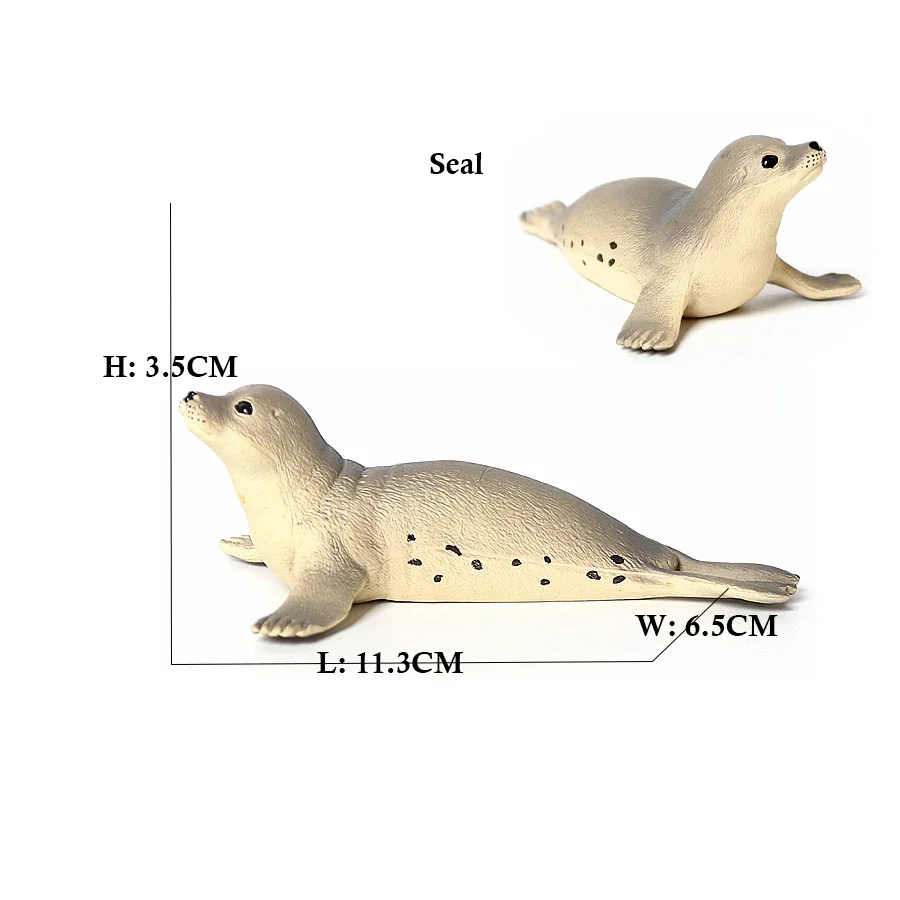 Plastic Model toys Marine Animals Figurines Shark Killer Whale Orca Beluga Seal Dolphin Figures Sealife Action Figure Kids Gifts