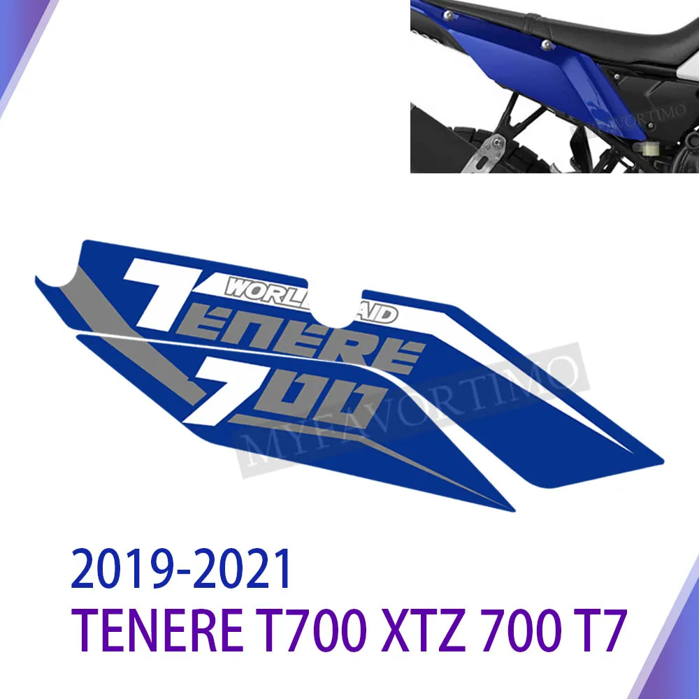 

For YAMAHA Tenere T700 XTZ 700 T7 2019 2020 2021 Motorcycle Fuel Tank Stickers Pad Decal Set Kit Protector Trunk Luggage