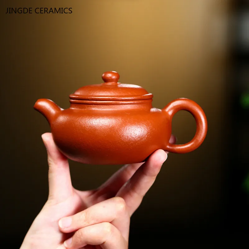 

180ml Exquisite Yixing Purple Clay Teapot Raw Ore Zhu Mud Antique Kettle Handmade Beauty Tea Maker Traditional Zisha Tea Set