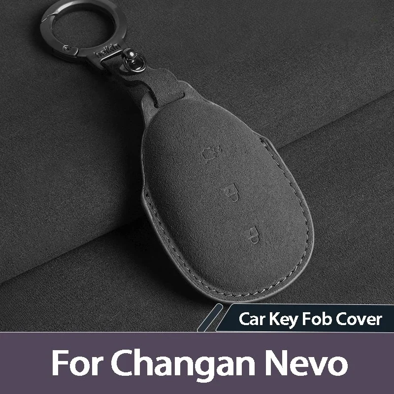 Suede Car Key Case Cover For Changan Qiyuan NEVO A07 A05 Q07 Q05 Car Key Protective Shell Accessories
