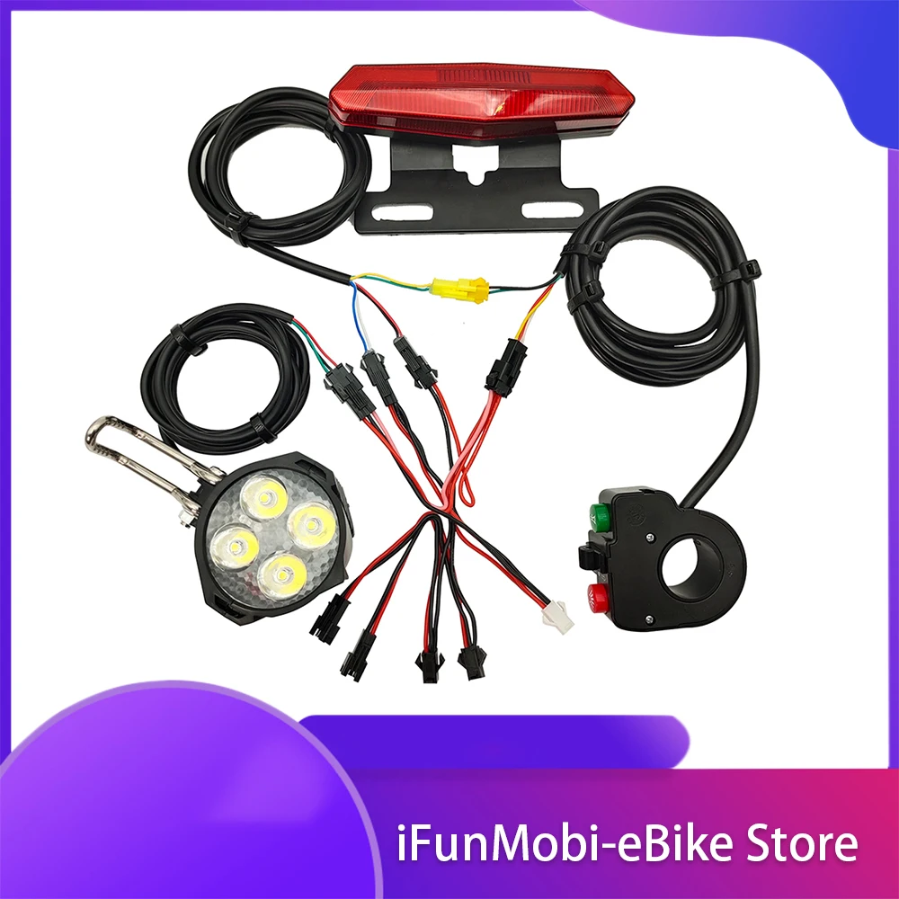 36V 48V 60V eBike LED light kits Headlight Rear Light Brake Light Turning Light Horn WD07C WD05D