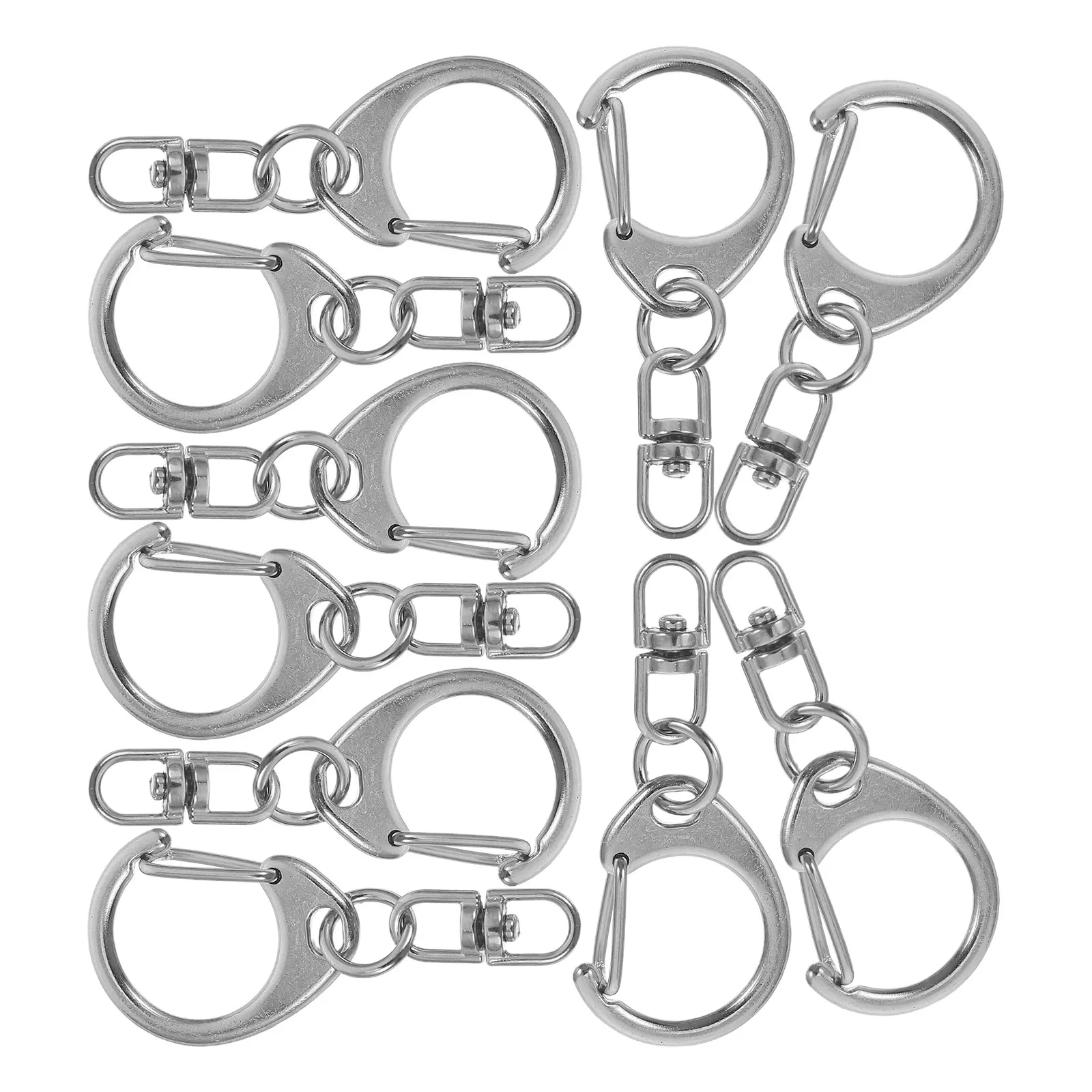 10Pcs Swivel Snap Hook Zinc Alloy Lobster Clasp Keychain Clip for Lanyard Purse Making DIY Crafts Bag Hardware Accessories