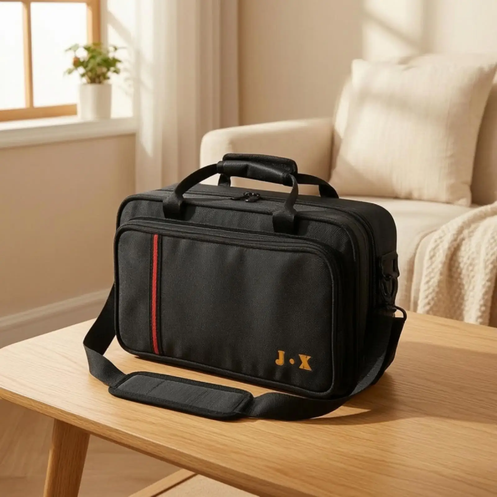 Compact Clarinet Carrying Case Oxford Fabric Pouch with Zipper for Secure Bb Clarinet Protection Daily