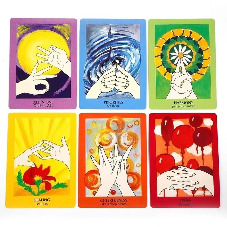 HOT!!! Mudras for body mind and spirit The Handy Course In Yoga With 68 Cards For Practice Cards Tarot Oracle Card Deck