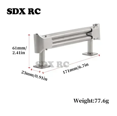 Symulacja metalowa poręczy drogowej do ciągnika siodłowego 1/14 1/18 1/24 SCX24 TRX4M 1/10 Samochód On-Road RC Części do modernizacji samochodów