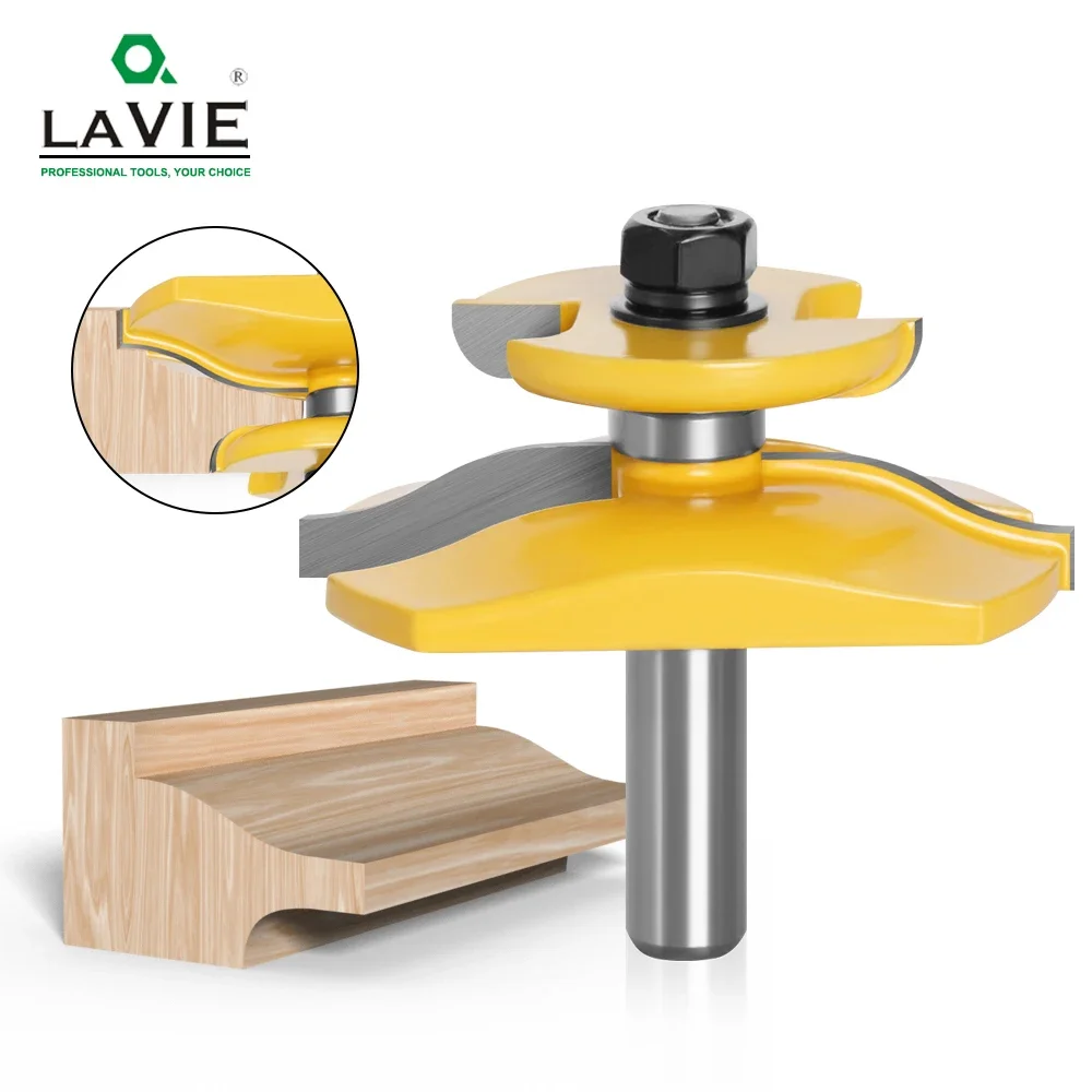 LAVIE 12.7mm Or 12mm Shank Ogee Raised Panel 1pc Router Bit 3-1/8