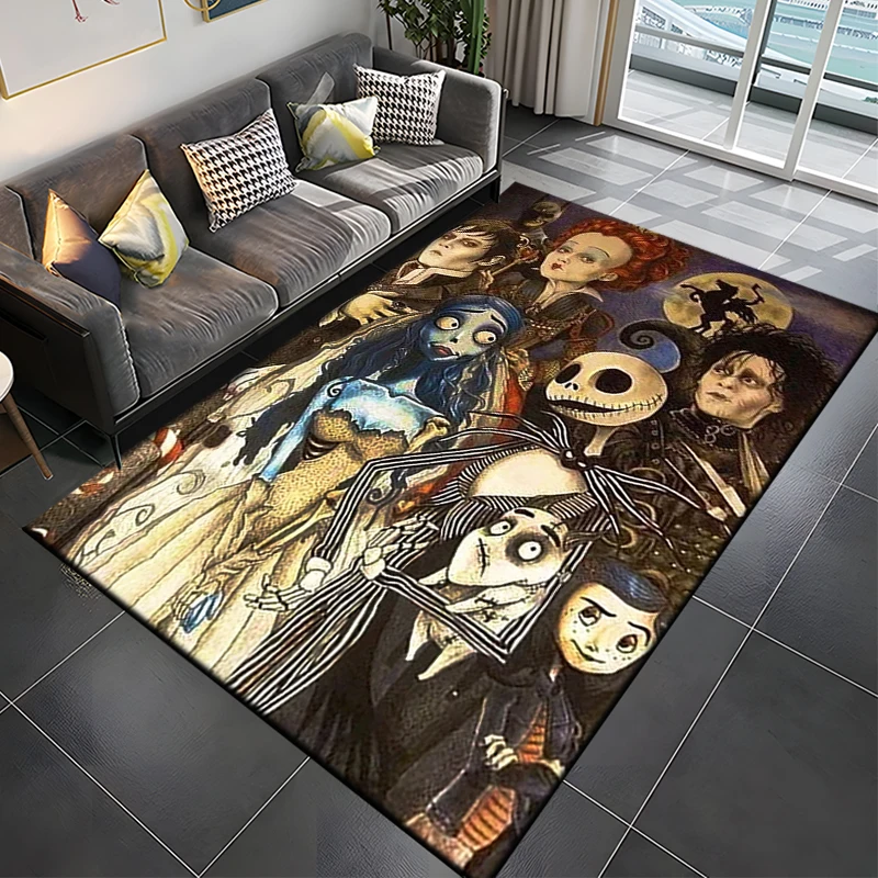 Disney Nightmare Before Christmas Large Area Rug Carpet for Living Room Bedroom Sofa Home Kids Decor Floor Anti-Slip Mats MINISO