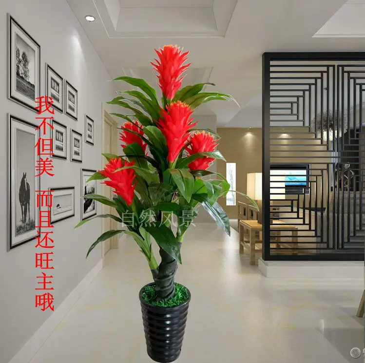 

Simulated large-scale potted plants, bonsai, fake artificial flowers, living room decoration, 1.4 m, and lucky luck