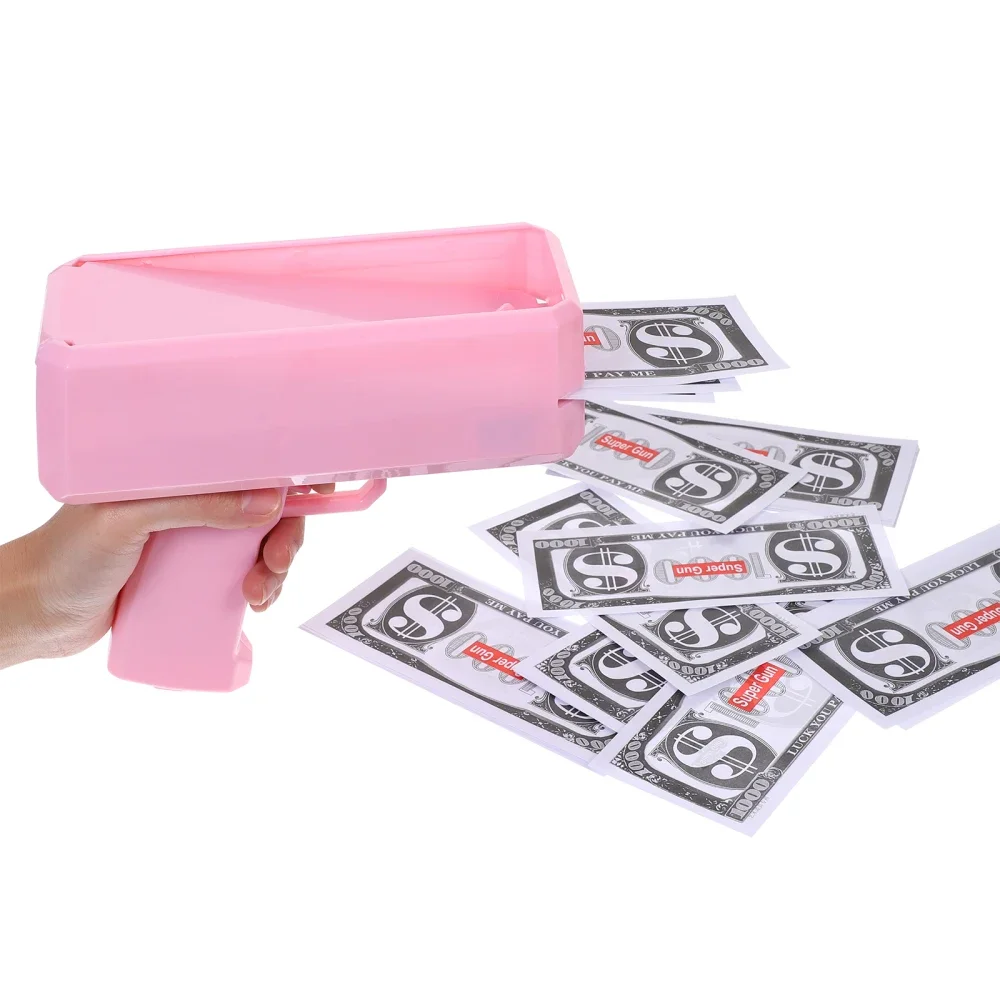 1 Set Handgehaltener Geldschein-Schießer für Hochzeit, Geburtstag, Spiele, Filme, Junggesellenabschiede, Party-Zubehör, Feier, Geldschein-Sprühpistole – Detail 14