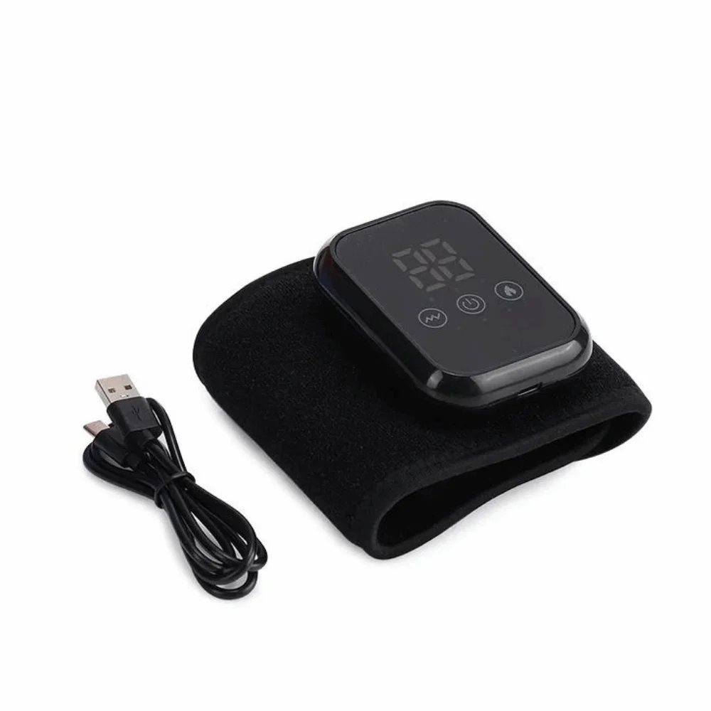 

Защитная защита запястья с электрическим подогревом, регулируемый нескользящий горячий компресс, бандаж на запястье, перезаряжаемый через USB, интеллектуальный таймер