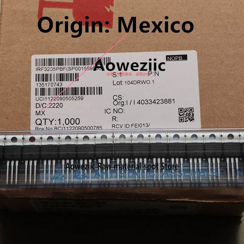 Aoweziic 2022+ 50pcs 100% New Imported Original  IRF3205 IRF3205PBF TO-220  MOS FET  55V  110A  200W