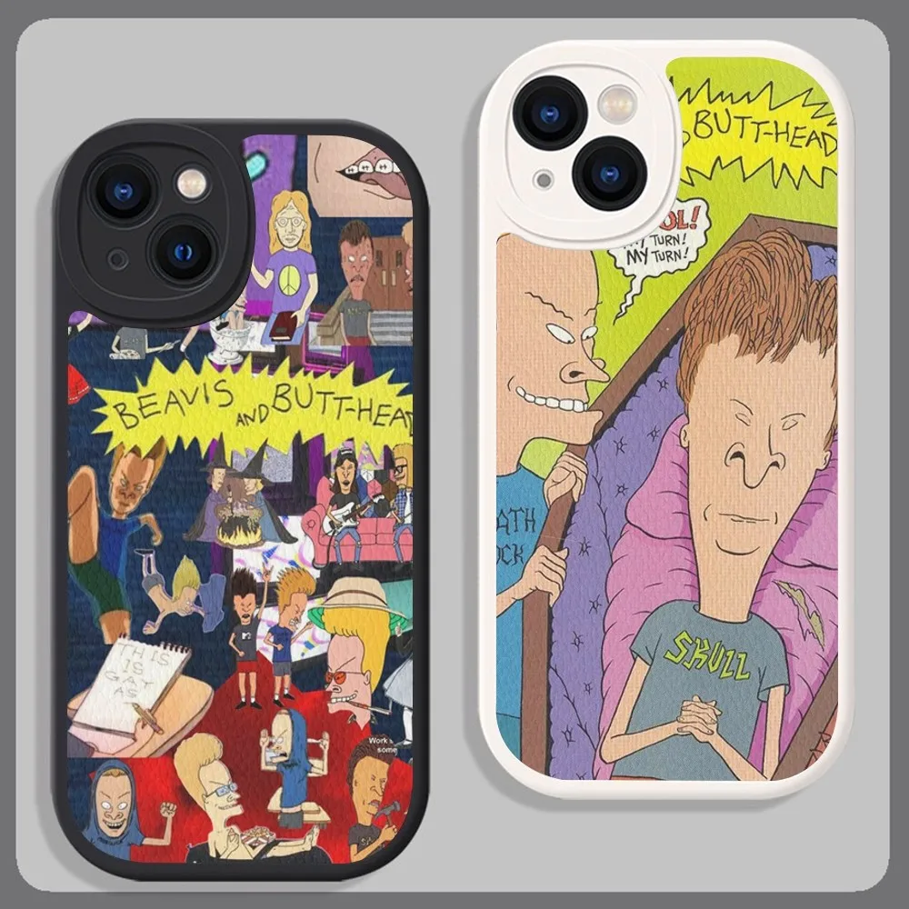 Beavis And Butthead Phone Case Hard Leather For iPhone 14 13 12 Mini 11 14 Pro Max Xs X Xr 7 8 Plus Fundas