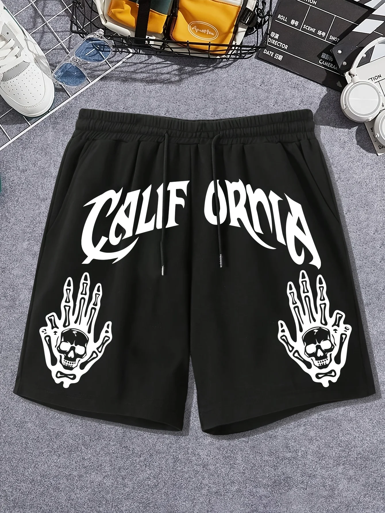 

Летние уличные модные шорты для мужчин с узорами и надписями, пляжные шорты из чистого хлопка, впитывающие пот и дышащие.