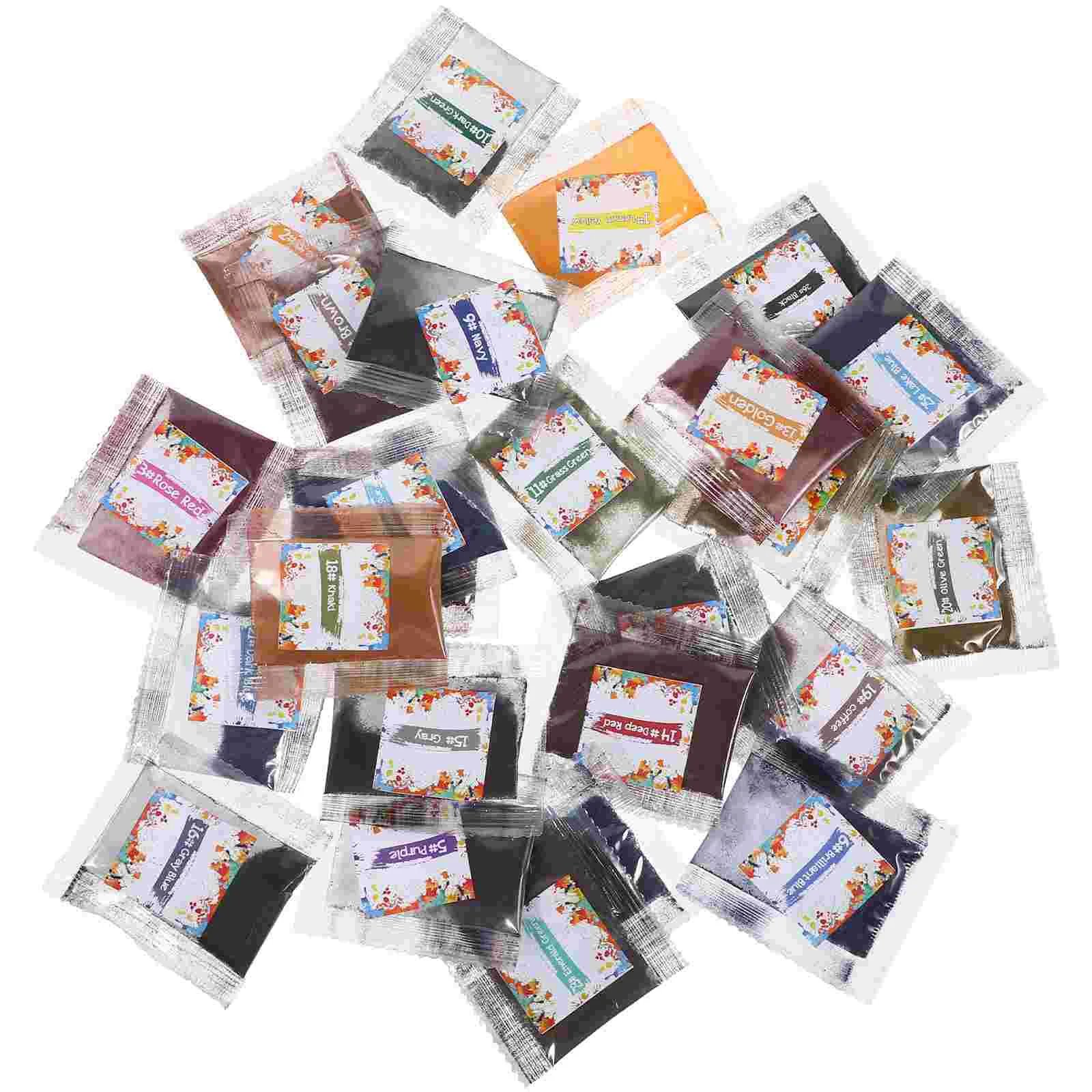 26 Pcs Tie Dye Pigment DIY Refill Bottled Powder Clothes Tie-dye Kit Textiles Dying Supplies