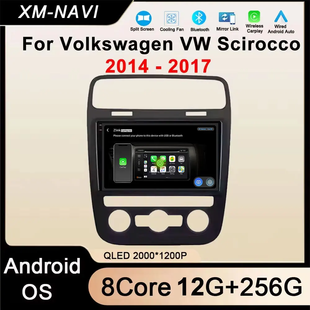 

Carplay Android Auto для Volkswagen VW Scirocco 2014-2017 GPS-навигация Мультимедийный плеер Радио Автомобильный головное устройство NO 2DIN DVD
