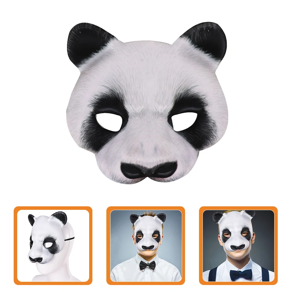 Maska Panda Cosplay Rekwizyt Zwierzę Halloween Nakrycie Głowy Dekoracja Urocza Maskarada Eva
