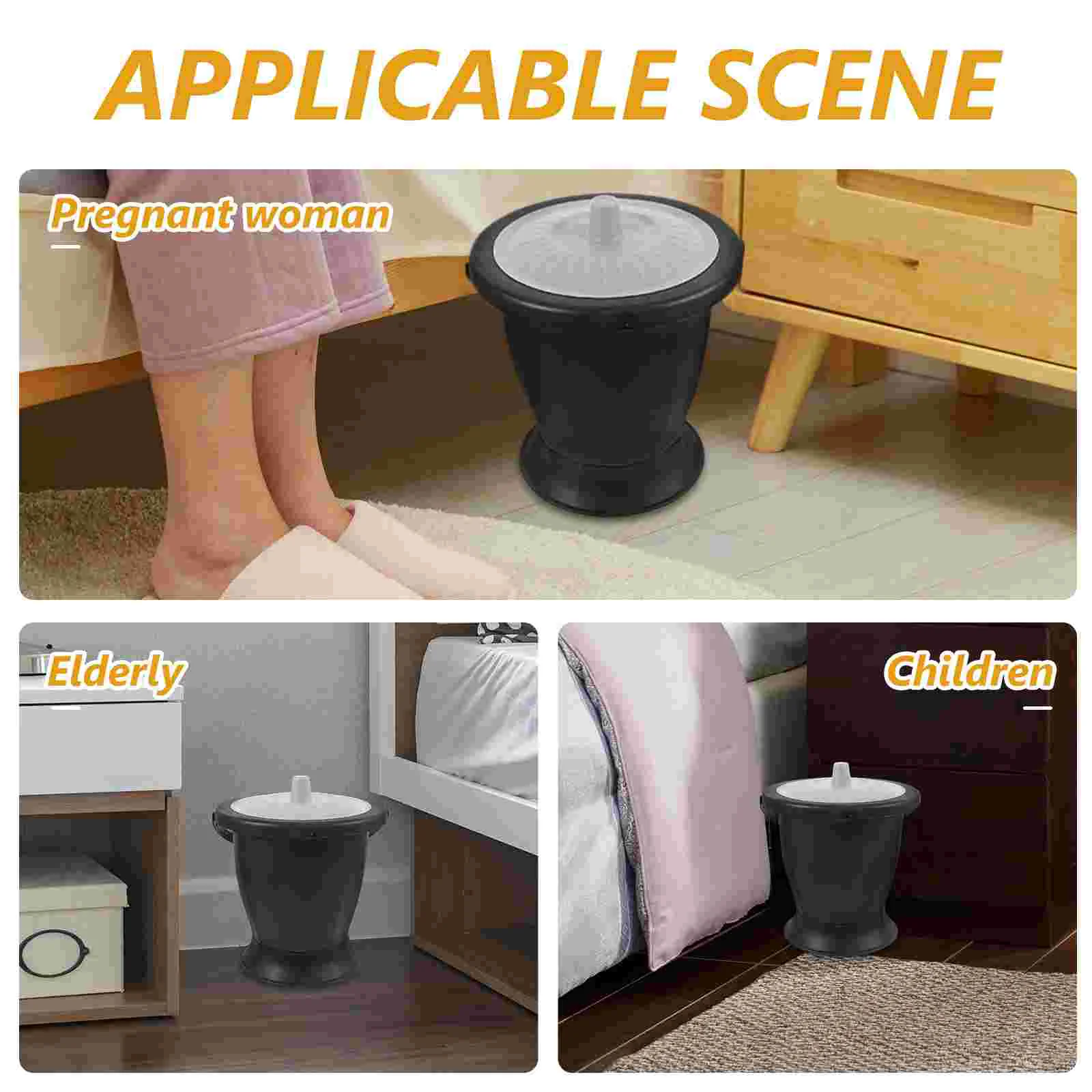 Toilet Spittoon Potties Portable Urine for Elderly with Cover Bedpan Bucket Pots Plastic