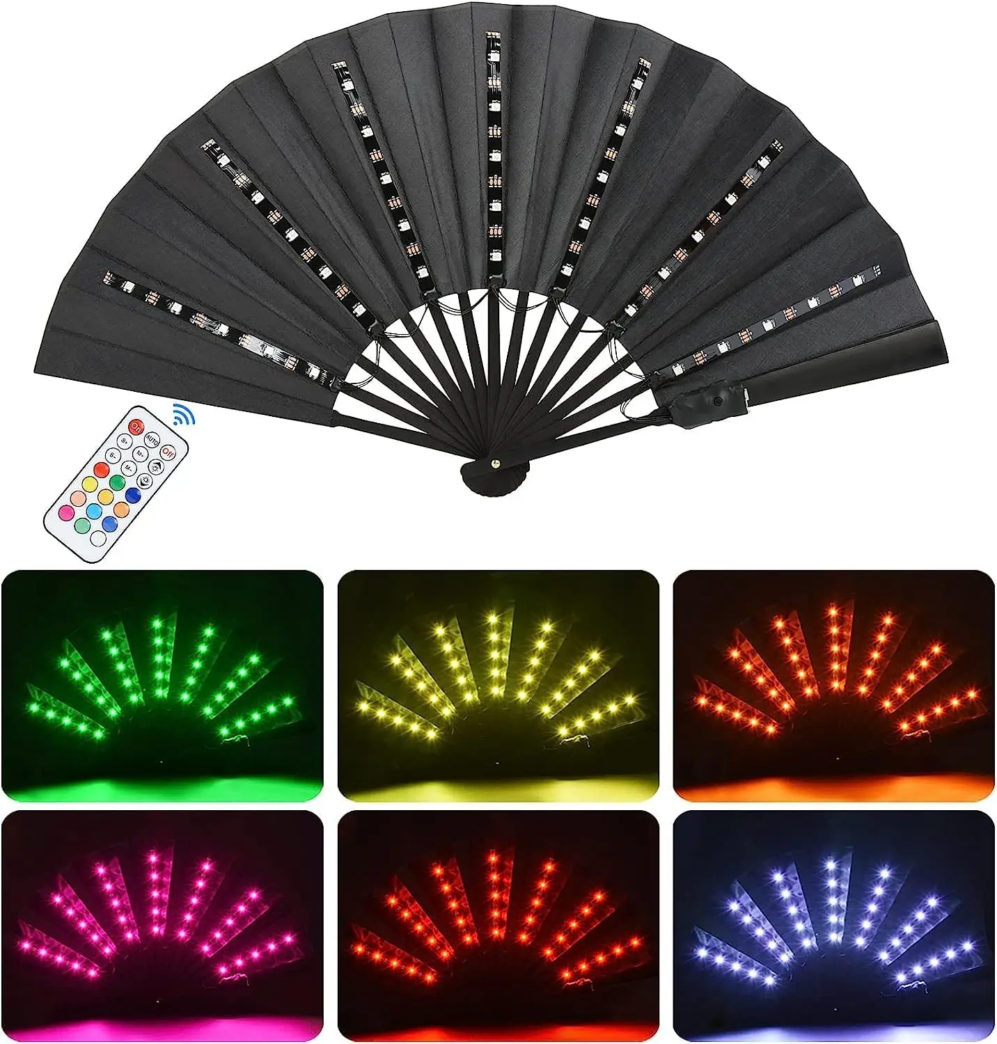 

Glowing Hand Fan Light Up LED Glowing Fan Stage Show Dancing Rave Festival Fan Club Bar Party Performance Fluoresce Prop